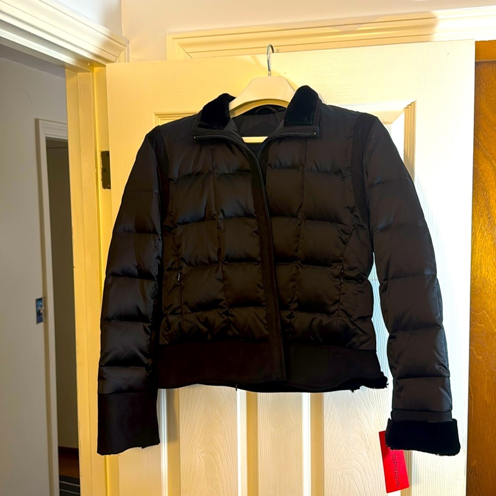 Via Spiga Black Winter Coat Size L NWT